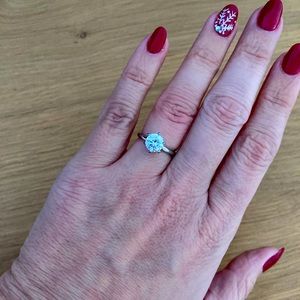 Cz one carat (6.5 mm stone) ring